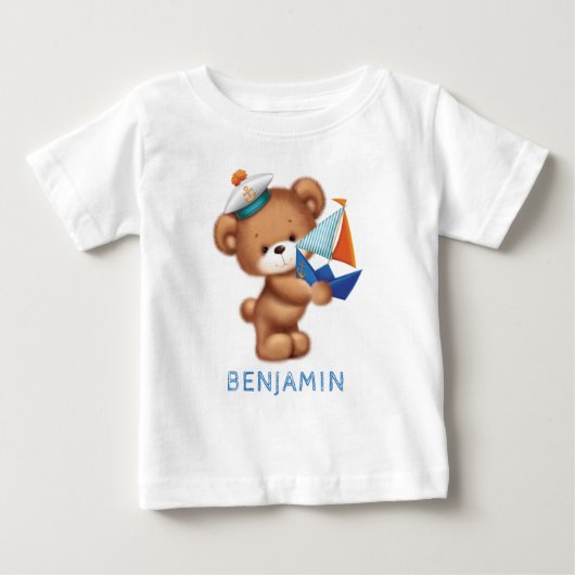 Cute Teddy Bear Littlle Sailor Persoonlijk (Voorkant)