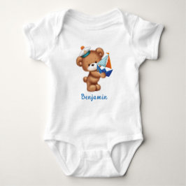 Cute Teddy Bear Littlle Sailor Persoonlijk Romper