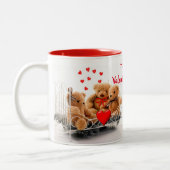 Cute Teddy Bear Love/Valentijnsdag Mok (Links)