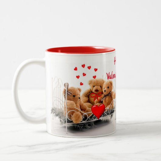 Cute Teddy Bear Love/Valentijnsdag Mok (Links)