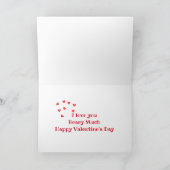 Cute Teddy Bear "Love You" Valentijnsdag Kaart (Binnen)