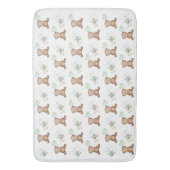 Cute Teddy Bear met ballon en Greenery Kinder Badmat (Voorkant Verticaal)
