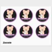 Cute Teddy Bear met Ghost - Halloween Ronde Sticker (Vel)