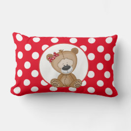 Cute Teddy Bear met Polka Dots Kussen