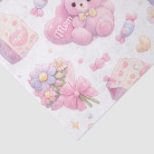 Cute Teddy Bear Moeder Clipart Bundel | Pastel Wat Tissuepapier (Detail)
