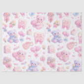 Cute Teddy Bear Moeder Clipart Bundel | Pastel Wat Tissuepapier (Voorkant)