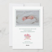 Cute Teddy Bear Monogram Crest Feestdagenkaart (Achterkant)