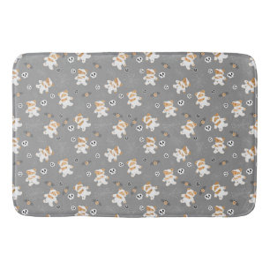 Cute Teddy Bear Mummies and Skulls Badmat