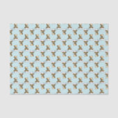 Cute Teddy Bear on a Cloud Blue Bow Tie Tissuepapier (Voorkant)