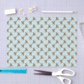 Cute Teddy Bear on a Cloud Blue Bow Tie Tissuepapier (Craft)