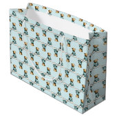 Cute Teddy Bear on a Cloud Blue PJs Groot Cadeauzakje (Achterkant Gekanteld)