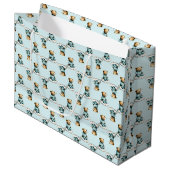 Cute Teddy Bear on a Cloud Blue PJs Groot Cadeauzakje (Voorkant Gekanteld)