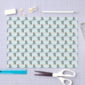 Cute Teddy Bear on a Cloud Blue PJs Tissuepapier (Craft)