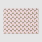 Cute Teddy Bear on a Cloud Pink PJs Tissuepapier (Voorkant)