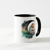 Cute Teddy Bear op de maan, Plush Cartoon Beer Mok (Voorkant rechts)