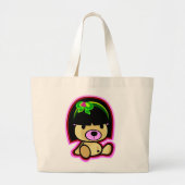 Cute Teddy Bear Oriental Kawaii stijlzak Grote Tote Bag (Voorkant)