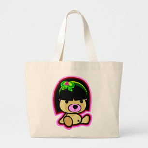Cute Teddy Bear Oriental Kawaii stijlzak Grote Tote Bag