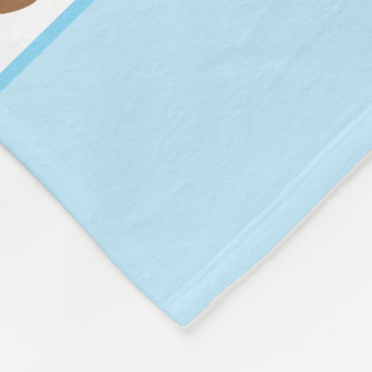 Cute Teddy Bear Pattern Personalized Boy Fleece Deken (Hoek)