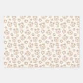 Cute Teddy Bear Paws Modern Boho Boy Baby Kids Inpakpapier Vel (Voorkant)
