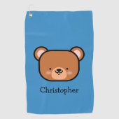 Cute Teddy Bear Personalized Golfhanddoek (Voorkant)