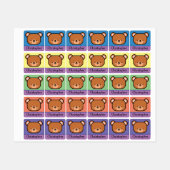 Cute Teddy Bear Personalized Labels (Vel)
