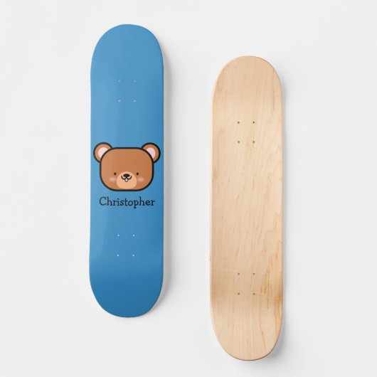 Cute Teddy Bear Personalized Persoonlijk Skateboard (Voorkant)