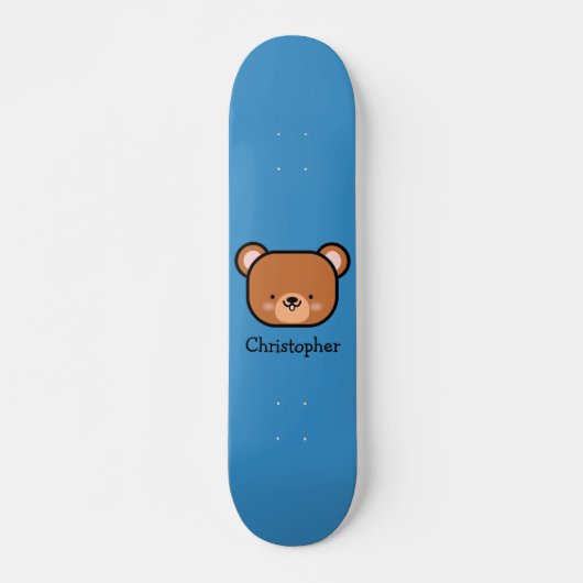 Cute Teddy Bear Personalized Persoonlijk Skateboard (Voorkant)