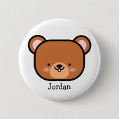 Cute Teddy Bear Personalized Ronde Button 5,7 Cm (Voorkant)