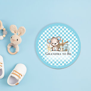 Cute Teddy Bear Picnic Baby shower, gepersonalisee Ronde Button 7,6 Cm