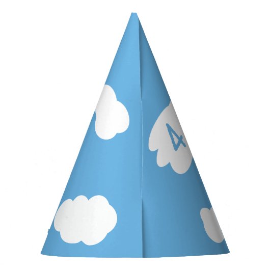 Cute Teddy Bear Pilot Custom Name and Age Birthday Feesthoedjes (Achterkant)