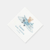 Cute Teddy Bear Pilot Paper Napkin Servet (Hoek)