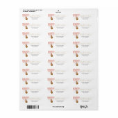 Cute Teddy Bear Pink Balloons Return Address Label (Full Sheet)