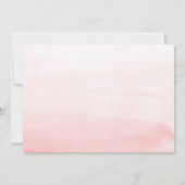 Cute Teddy Bear Pink Barly Wait Girl Baby shower Kaart (Achterkant)