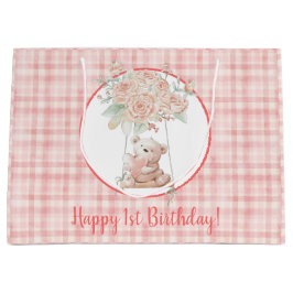 Cute Teddy Bear Pink Birthday Groot Cadeauzakje