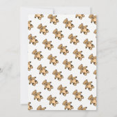 Cute Teddy Bear Pink Girl Birthday Kaart (Achterkant)