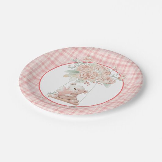 Cute Teddy Bear Pink Pset Paper Bord (Gekanteld)