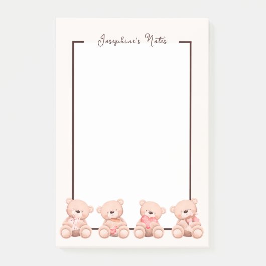 Cute Teddy Bear Post-it® Notes (Voorkant)