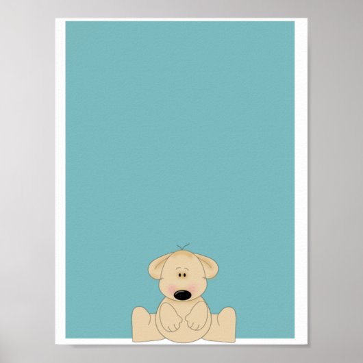 Cute Teddy Bear poster (Voorkant)
