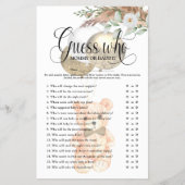 Cute Teddy Bear 'Raad eens wie' Baby shower Game F Flyer (Voorkant)