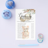 Cute Teddy Bear 'Raad eens wie' Baby shower Game F Flyer (Enkel)
