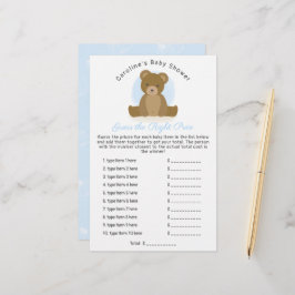 Cute Teddy Bear Raad Price Baby Shower Game