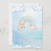 Cute Teddy Bear Raimbow Clouds Kaart (Achterkant)
