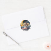 Cute Teddy Bear Ronde Sticker (Envelop)