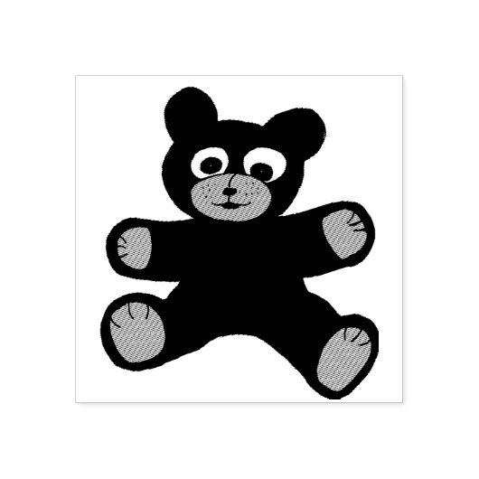 Cute Teddy Bear Rubberstempel (Afrduk)