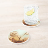 Cute  Teddy Bear, SandStone Onderzetter (Zijkant)