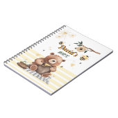  Cute teddy bear school notebook with jar of honey Notitieboek (Linkerzijde)