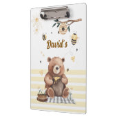  Cute teddy bear school with jar of honey Klembord (Links)