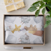 Cute Teddy Bear, Sheep en Moon Decoupage Tissuepapier (Geschenk)