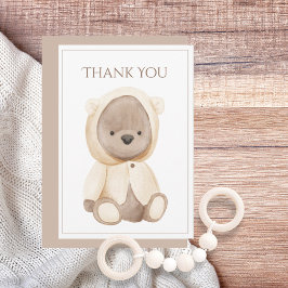 Cute Teddy Bear Simple Bedankt! Bedankkaart