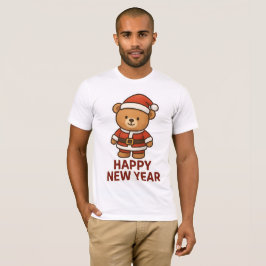 Cute Teddy Bear Sinterklaas Nieuwjaar Sticker T-shirt